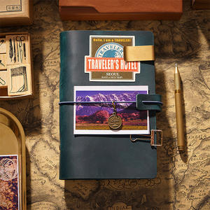 Cuaderno de Cuero Genuino de Primera Calidad Hecho a Mano con Hojas Sueltas para Diario, Diario de Viaje Vintage Recargable, A5 - Product Image 2