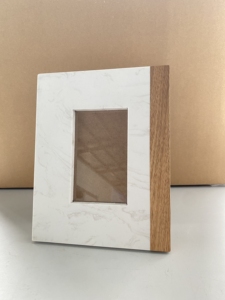 Cornice foto in marmo legno decorazione per la casa rettangolo bianco cornici album fotografici accessori - Product Image 3