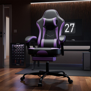 Silla Gamer de Piel Sintética Barata al por Mayor, Silla de Juego para Computadora con Luces RGB <span class=keywords><strong>y</strong></span> Altavoces - Product Image 1