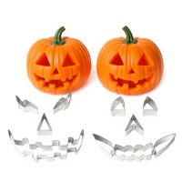 19-delige Halloween pompoen snijset van roestvrij staal, Jack O'Lantern snijset met opbergtas