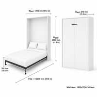 Lit Murphy avec armoire intégrée, lit mural pliable pour appartement, chambre à coucher, hôtel, cadre de lit Murphy, quincaillerie