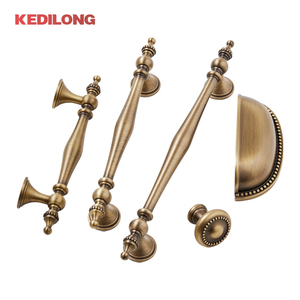 Kedlo Pháp Retro Rắn Antique Brass Ngăn Kéo Dài Xử Lý, Kem Phong Cách Vỏ Ánh Sáng Sang Trọng Tủ Kéo Xử Lý - Product Image 6