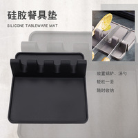 Tapis de table en silicone résistant à la chaleur avec fentes pour cartes, protection de comptoir de cuisine, dessous de plat anti-brûlure, antidérapant pour bols et assiettes