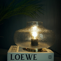 Offre Spéciale chambre décor lumières verre lumière luxe design lampe lampe de table décorative E27 Socket cristal chevet lampe de table en verre