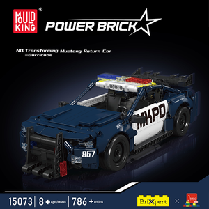 Mould <span class=keywords><strong>King</strong></span> 15073 Modèle de <span class=keywords><strong>Voiture</strong></span> Sportive Mustang 786 Pièces, Briques de Construction Transformables à Tirer Arrière, Échelle 1:6, <span class=keywords><strong>Jouet</strong></span> Éducatif Technique en Plastique - Product Image 2