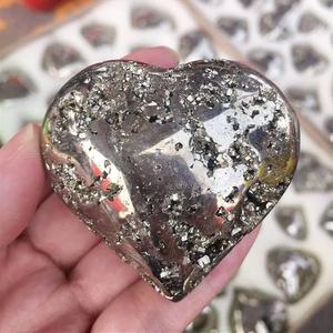 CrystalHola - Piedra Curativa de Pirita Amarilla de Alta Calidad al por Mayor, Ecológica, Grabada, con Forma de Corazón, Pulida, para el Día de la Madre - Product Image 4