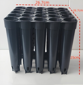 Bac à <span class=keywords><strong>semis</strong></span> en plastique détachable et réutilisable, anti-chute, résistant à la corrosion, noir, avec contrôle des racines, respirant, 25 trous - Product Image 2