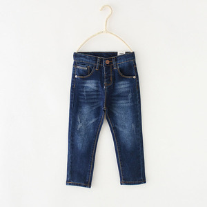 Pantalones Vaqueros Largos de Mezclilla Lavada para Niños, Ropa de Boutique Infantil de Otoño al por Mayor - Product Image 4