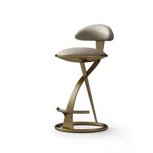 Легкий роскошный барный стул высокий стул домашний коммерческий металлический островной стул для стойки регистрации дермы