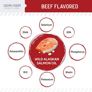 Aceite de Salmón Silvestre Natural de Alaska OEM/ODM para Perros y Gatos, Suplemento Líquido Omega-3 EPA/DHA que Promueve una Piel y un Pelaje Saludables - Product Image 2