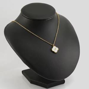 Mujeres trébol Zodiaco astrología signo colgante collar 18K Pvd Acero inoxidable Shell 12 Constelaciones collares horóscopo joyería - Product Image 6