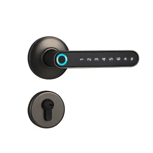 Rechargeable Handle USB Electric smart digital door lock Intelligent Handle Hotel Door Lock Smart Room Lock with TUYA APP