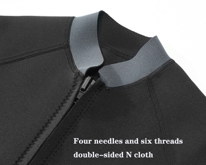 <span class=keywords><strong>OUZO</strong></span> 1.5MM haut en néoprène avec fermeture éclair avant surf combinaison veste plongée veste natation combinaison - Product Image 6