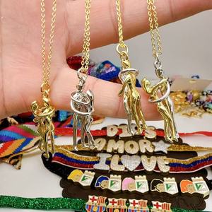 Collana per Coppie Abbracciate, Regalo di San Valentino, Ciondolo Creativo con Baci, Gioiello <span class=keywords><strong>d</strong></span>'Amore Classico per Innamorati - Product Image 3