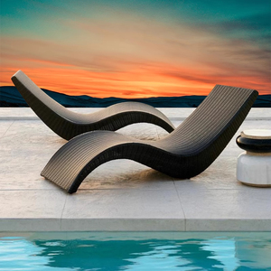 Bán Buôn Mây Đồ Nội Thất Ngoài Trời Không Thấm Nước Sunproof Phòng Chờ Ghế Giường & Bàn Cà Phê Lý Tưởng Cho Biệt Thự Vườn Khu Du Lịch Hồ bơi - Product Image 1