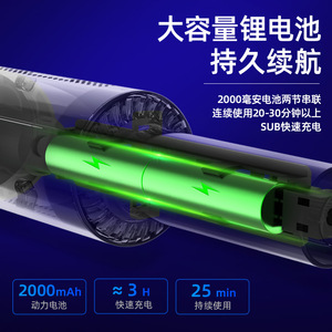 Apinyue Handheld Vacuum Cleaner Battery Powered 38000 Rpm Car And Home Dual Use Black <b>ABS</b> Material - Product Image 5