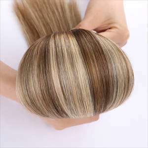 Extensions de cheveux humains brésiliens vierges non traités 99J Bourgogne, lisses et ondulés, en trame plate, pour femmes - Product Image 5