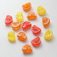 Manik-manik Kaca Irisan Jeruk Buatan Tangan, Liontin Buah Oranye Gaya Lampwork Murano, Perhiasan Musim Panas, Manik-manik Spacer Artisan untuk DIY