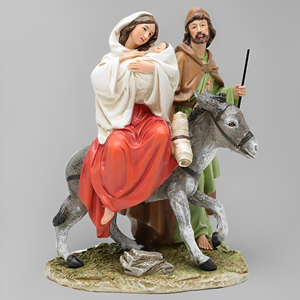 Statues religieuses catholiques en résine, polyesterine, grande taille, la Sainte Famille en fuite d'Égypte, cadeau de prière - Product Image 3