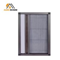 Ajuste perfecto estilo acordeón con marco de aleación de aluminio ventana de malla plisada retráctil mosquitera enrollable Horizontal