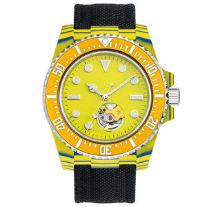 Fabricante OEM logotipo personalizado hombres reloj de pulsera automático de marca de lujo relojes mecánicos de fibra de carbono - Product Image 2