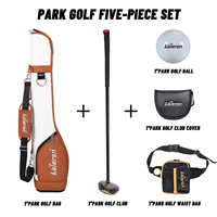Ensemble complet de golf 5 pièces Kaiersn Park en PU avec sac de golf, clubs, balles, sac banane et accessoires – Modèle WJ654 CN/GUA