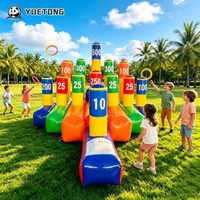Jeu de lancer d'anneaux interactif Yuetong pour adultes et enfants, idéal pour les fêtes et la location, jeu gonflable interactif de lancer d'anneaux