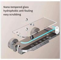 Système de douche à affichage numérique LED, touches piano, thermostatique, avec douchette pluie et pulvérisateur bidet, pour projets hôteliers OEM
