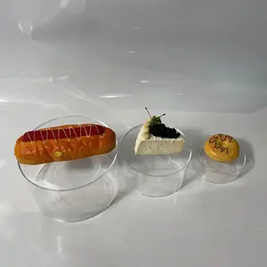 Прозрачный Круглый акриловый продукт дисплей стенд пищевой десерт стенд только для дисплея