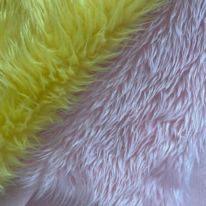 <span class=keywords><strong>Precio</strong></span> de fábrica Sólido 90mm Amarillo <span class=keywords><strong>Pelo</strong></span> <span class=keywords><strong>largo</strong></span> Pila Piel sintética Artificial Suave <span class=keywords><strong>Tela</strong></span> de piel de moda para ropa - Product Image 6