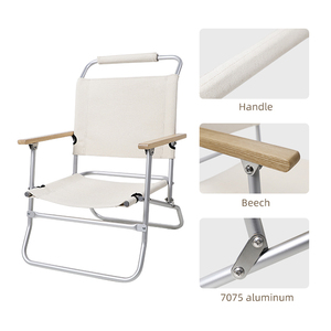 Starryheart เก้าอี้พับอลูมิเนียมไม้ผ้าใบหรูหราทันสมัยสำหรับตั้งแคมป์กลางแจ้ง - Product Image 3