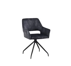 Nordic Style Velvet Dining Chairs Silla De Comedor Black Metal Legs New design Luxury Dining Room Furniture