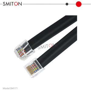 <span class=keywords><strong>Cable</strong></span> Telefónico Plano RJ45 de 8 Pines y 8 Núcleos de Color Negro - Product Image 6