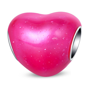 Cuentas de plata esterlina encanto de acero inoxidable corazón Rosa hermana amistad diseñador encanto collares para joyería hacer regalo mujeres - Product Image 4