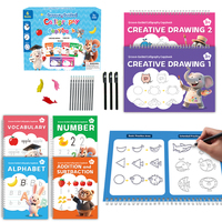 Cuadernos de Práctica de Escritura con Ranuras, Personalizables, Reutilizables, para Niños, Cuadernos de Práctica de Escritura a Mano con Ranuras 3D que Desaparecen
