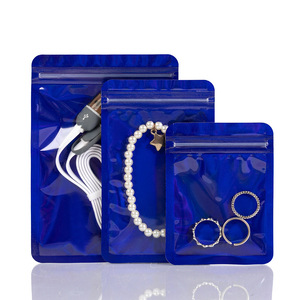 Alta qualità <span class=keywords><strong>trasparente</strong></span> frontale sacchetti di <span class=keywords><strong>plastica</strong></span> laminati ologramma Mylar bustina 3 tre lato sigillo sacchetto OPP olografico con cerniera borsa - Product Image 1