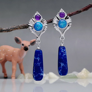 Orecchini pendenti bohémien da donna, stile vintage, accessori per l'uso quotidiano - Product Image 1