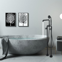Robinet de baignoire et de douche à trois poignées, style industriel moderne, standard nord-américain