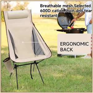 Modern Pressure-resistant Durable Lightweight Portable Folding Camping <b>Chair</b> Road Trip Bundle Comfortable Long Sitting - Product Image 4