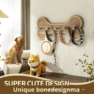 TP TP-35025 Porta Guinzaglio per Cani da Parete in Pelle, Gancio Portachiavi, Portaoggetti <span class=keywords><strong>Moderno</strong></span> Semplice a 1 Livello per Ingresso/Soggiorno - Product Image 2