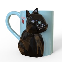 Souvenir de mariage personnalisé, tasse à café pour couple, cadeau, tasse à café en céramique mignonne avec des chats qui s'embrassent