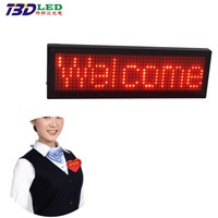 Placa de Identificación Digital para Hotel, Pin Luminoso Programable, Etiqueta de Nombre LED