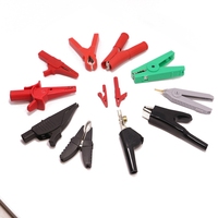 Pinces crocodiles gainées de PVC, fils de test DIY, pinces électriques, pièces d'outils électriques