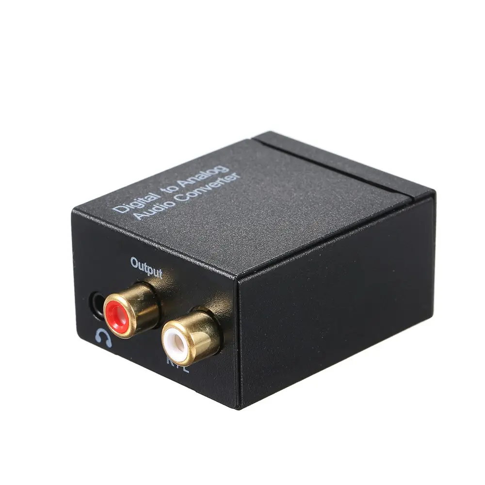 Digital to Anolog Audio RL Converter Coaxial or Toslink Digital Audio Signals to Analog UR Audio Switching