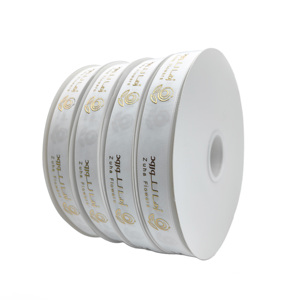 2,5 cm brede lintrollen met aangepast merklogo, grosgrain lint met hartjes 'Love You Forever' voor bloemen, taarten en cadeauverpakkingen - Product Image 2