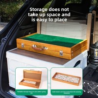 Table de Mahjong de Luxe Moderne d'Extérieur Portable en Bois Massif, Pliable, Surélevée, Écologique et Durable pour Dortoirs