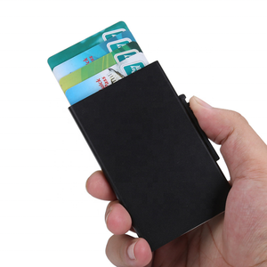 VJ Fashion Alloy aluminum Waterproof Metal Rfid Card Box Business ID Name Credit Card Holder Card Case For Men Women