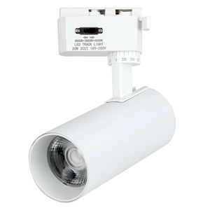Rail d'éclairage à LED 20W 3CCT 6000K-4000K-3000K commutable 15D/24D/36D 165-265V Rail d'éclairage commercial - Product Image 1