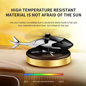 Ambientador Metálico Solar para Coche con Estilo Moderno, Soporte para Perfume y Aceites Esenciales, Aroma Natural, Ambientador para Avión - Product Image 5
