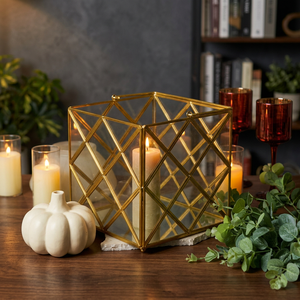 Direct Factory Supplier Handmade Eco-Friendly Durable Brass Square Flameless <b>Tea</b> <b>Light</b> <b>Holder</b> for Christmas Living Room Decor - Product Image 5